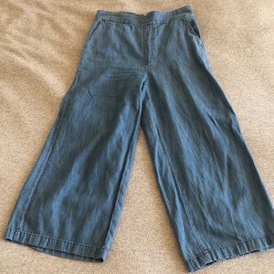 Madewell wide leg cropped pant, size XXS